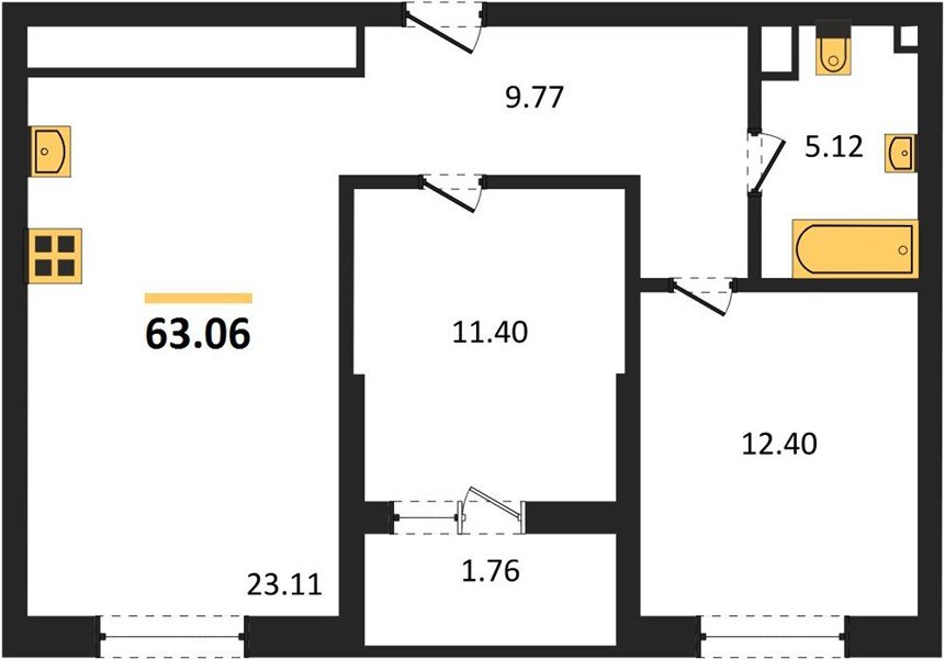 Фото №1: 2-комнатная квартира 63 м² - Краснодар, Хлопчато-бумажный Комбинат, жилой квартал Патрики, мкр. Карасунский внутригородской округ