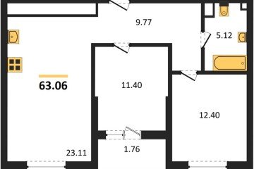 Фото №1: 2-комнатная квартира 63 м² - Краснодар, мкр. Карасунский внутригородской округ, 