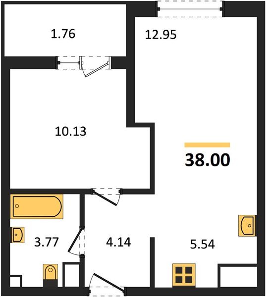 Фото №1: 1-комнатная квартира 37 м² - Краснодар, Хлопчато-бумажный Комбинат, жилой квартал Патрики, мкр. Карасунский внутригородской округ