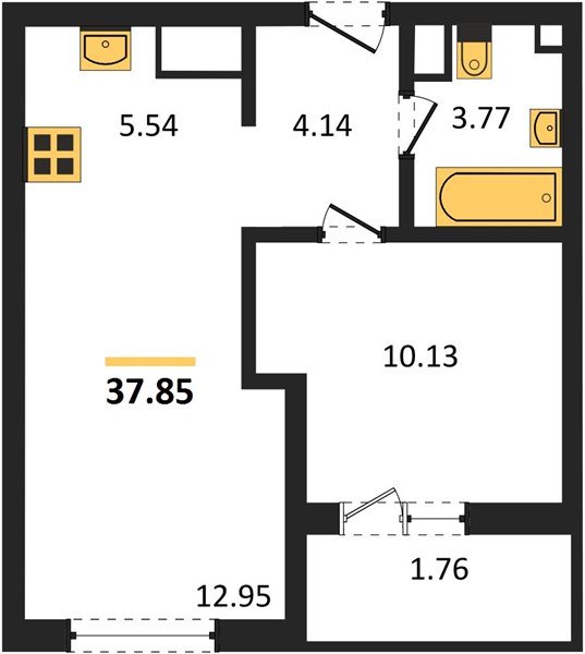 Фото №1: 1-комнатная квартира 37 м² - Краснодар, Хлопчато-бумажный Комбинат, жилой квартал Патрики, мкр. Карасунский внутригородской округ