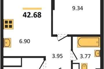 Фото №1: 1-комнатная квартира 42 м² - Краснодар, мкр. Карасунский внутригородской округ, 