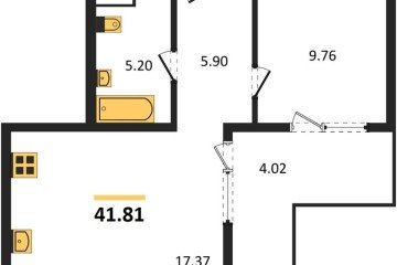 Фото №1: 1-комнатная квартира 42 м² - Краснодар, мкр. Карасунский внутригородской округ, 