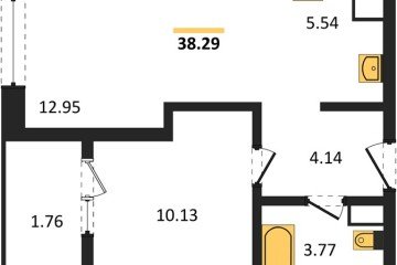 Фото №1: 1-комнатная квартира 38 м² - Краснодар, мкр. Карасунский внутригородской округ, 