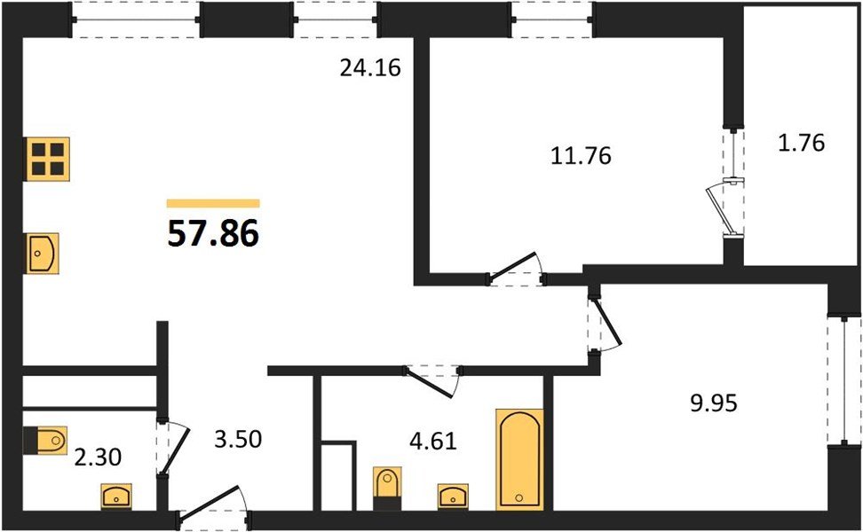 Фото №1: 2-комнатная квартира 58 м² - Краснодар, Хлопчато-бумажный Комбинат, жилой квартал Патрики, мкр. Карасунский внутригородской округ