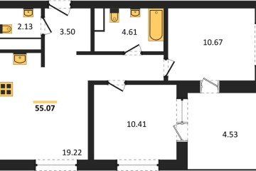 Фото №1: 2-комнатная квартира 55 м² - Краснодар, мкр. Карасунский внутригородской округ, 