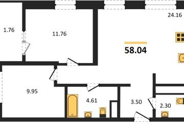 Фото №1: 2-комнатная квартира 58 м² - Краснодар, мкр. Карасунский внутригородской округ, 