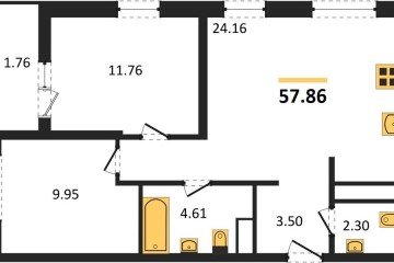 Фото №1: 2-комнатная квартира 58 м² - Краснодар, мкр. Карасунский внутригородской округ, 