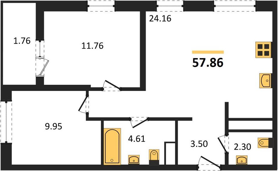 Фото №1: 2-комнатная квартира 58 м² - Краснодар, Хлопчато-бумажный Комбинат, жилой квартал Патрики, мкр. Карасунский внутригородской округ