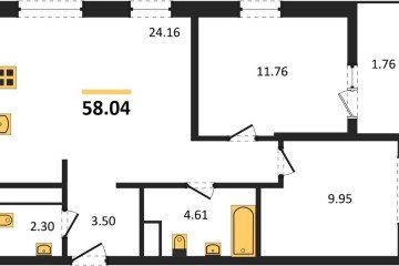 Фото №1: 2-комнатная квартира 58 м² - Краснодар, мкр. Карасунский внутригородской округ, 