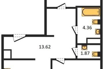 Фото №1: 2-комнатная квартира 65 м² - Краснодар, мкр. Хлопчато-бумажный Комбинат, 