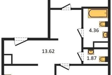 Фото №1: 2-комнатная квартира 70 м² - Краснодар, мкр. жилой квартал Патрики, 