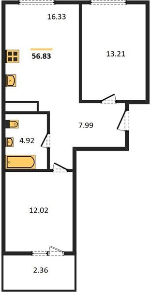 Фото №1: 2-комнатная квартира 56 м² - Краснодар, жилой квартал Патрики, Карасунский внутригородской округ, мкр. Хлопчато-бумажный Комбинат