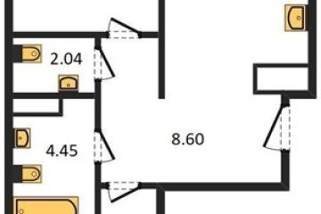 Фото №1: 2-комнатная квартира 59 м² - Краснодар, мкр. Хлопчато-бумажный Комбинат, 