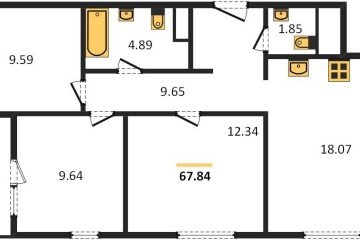 Фото №1: 3-комнатная квартира 67 м² - Краснодар, мкр. Хлопчато-бумажный Комбинат, 