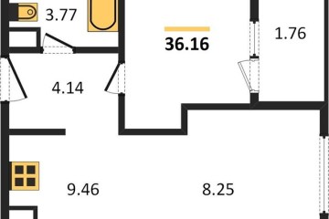 Фото №1: 1-комнатная квартира 36 м² - Краснодар, мкр. Хлопчато-бумажный Комбинат, 