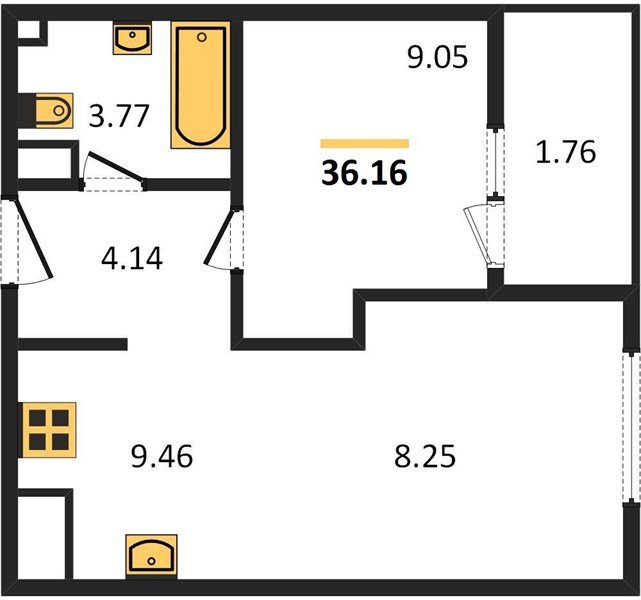 Фото №1: 1-комнатная квартира 36 м² - Краснодар, жилой квартал Патрики, Карасунский внутригородской округ, мкр. Хлопчато-бумажный Комбинат
