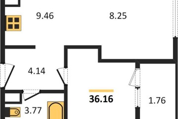 Фото №1: 1-комнатная квартира 36 м² - Краснодар, мкр. Хлопчато-бумажный Комбинат, 