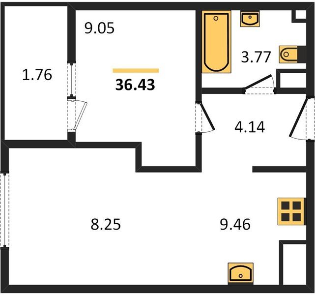 Фото №1: 1-комнатная квартира 36 м² - Краснодар, жилой квартал Патрики, Карасунский внутригородской округ, мкр. Хлопчато-бумажный Комбинат