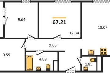 Фото №1: 3-комнатная квартира 67 м² - Краснодар, мкр. Хлопчато-бумажный Комбинат, 