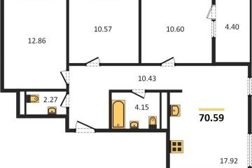 Фото №1: 3-комнатная квартира 70 м² - Краснодар, мкр. жилой квартал Патрики, 