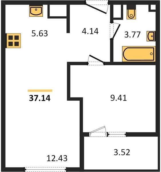 Фото №1: 1-комнатная квартира 36 м² - Краснодар, Карасунский внутригородской округ, Хлопчато-бумажный Комбинат, мкр. жилой квартал Патрики