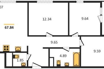 Фото №1: 3-комнатная квартира 67 м² - Краснодар, мкр. жилой квартал Патрики, 
