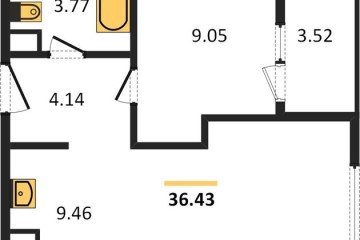 Фото №1: 1-комнатная квартира 36 м² - Краснодар, мкр. жилой квартал Патрики, 