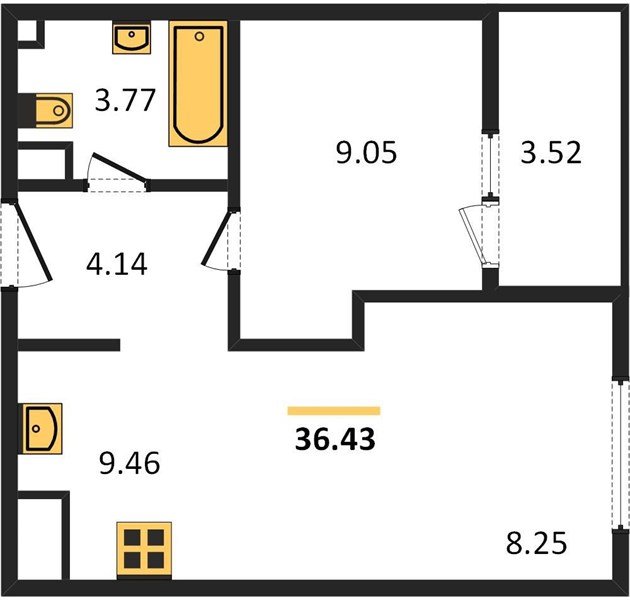 Фото №1: 1-комнатная квартира 36 м² - Краснодар, Карасунский внутригородской округ, Хлопчато-бумажный Комбинат, мкр. жилой квартал Патрики