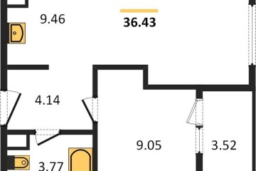 Фото №1: 1-комнатная квартира 36 м² - Краснодар, мкр. жилой квартал Патрики, 