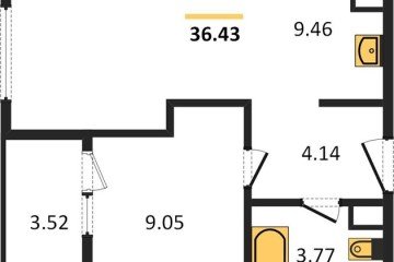 Фото №1: 1-комнатная квартира 36 м² - Краснодар, мкр. жилой квартал Патрики, 