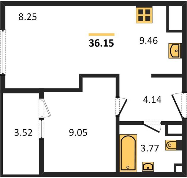 Фото №1: 1-комнатная квартира 36 м² - Краснодар, Карасунский внутригородской округ, Хлопчато-бумажный Комбинат, мкр. жилой квартал Патрики