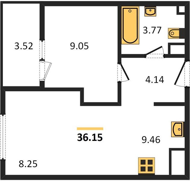 Фото №1: 1-комнатная квартира 36 м² - Краснодар, Карасунский внутригородской округ, Хлопчато-бумажный Комбинат, мкр. жилой квартал Патрики