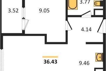 Фото №1: 1-комнатная квартира 36 м² - Краснодар, мкр. жилой квартал Патрики, 