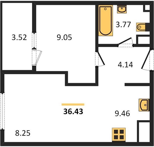 Фото №1: 1-комнатная квартира 36 м² - Краснодар, Карасунский внутригородской округ, Хлопчато-бумажный Комбинат, мкр. жилой квартал Патрики