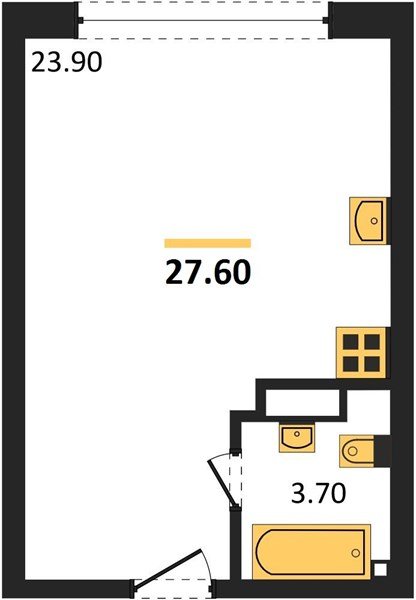 Фото №1: Студия 27 м² - Краснодар, Прикубанский внутригородской округ, мкр. жилой комплекс Самолёт-6, ул. Ивана Беличенко, 90к2