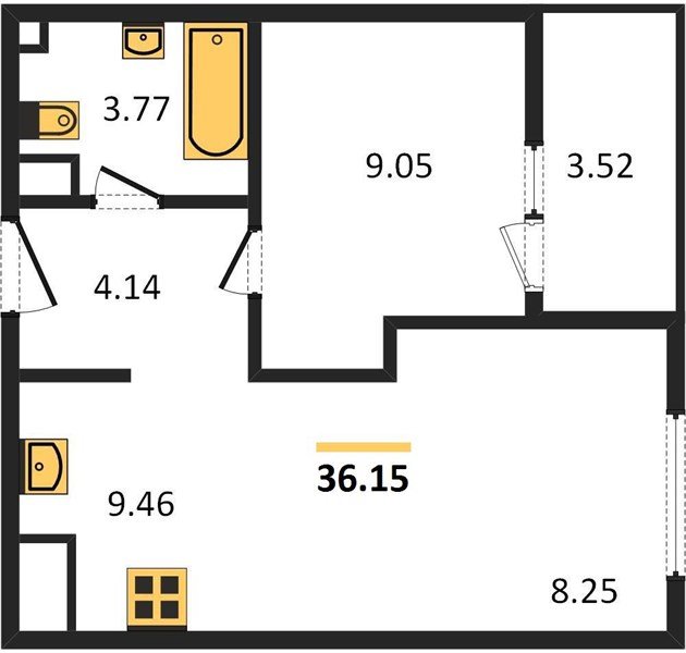 Фото №1: 1-комнатная квартира 36 м² - Краснодар, Карасунский внутригородской округ, Хлопчато-бумажный Комбинат, мкр. жилой квартал Патрики