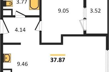 Фото №1: 1-комнатная квартира 37 м² - Краснодар, мкр. жилой квартал Патрики, 