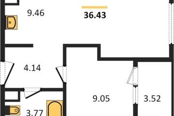 Фото №1: 1-комнатная квартира 36 м² - Краснодар, мкр. жилой квартал Патрики, 