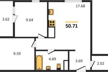 Фото №1: 2-комнатная квартира 50 м² - Краснодар, мкр. жилой квартал Патрики,