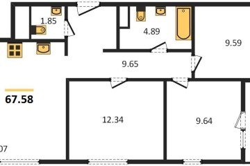 Фото №1: 3-комнатная квартира 67 м² - Краснодар, мкр. жилой квартал Патрики, 