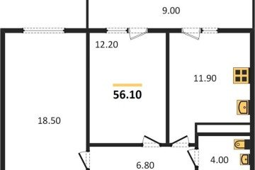 Фото №1: 2-комнатная квартира 58 м² - Краснодар, мкр. Прикубанский внутригородской округ, 