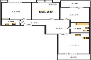 Фото №1: 3-комнатная квартира 82 м² - Краснодар, мкр. Прикубанский внутригородской округ, 