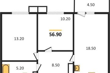 Фото №1: 2-комнатная квартира 58 м² - Краснодар, мкр. Прикубанский внутригородской округ, 