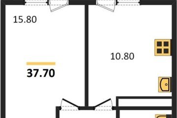 Фото №1: 1-комнатная квартира 38 м² - Краснодар, мкр. Прикубанский внутригородской округ, 