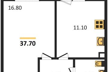 Фото №1: 1-комнатная квартира 39 м² - Краснодар, мкр. Прикубанский внутригородской округ, ул. Конгрессная, 43