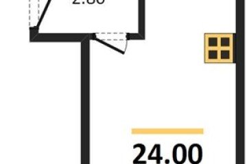 Фото №1: Студия 24 м² - Яблоновский, мкр. жилой комплекс Дарград, ул. Тургеневское Шоссе, 33/5к36