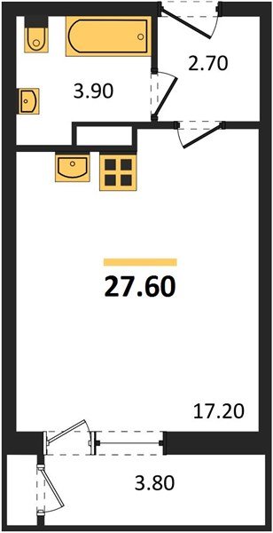 Фото №1: Студия 27 м² - Краснодар, Черёмушки, Карасунский внутригородской округ, мкр. Центральный внутригородской округ, ул. Новороссийская, 96