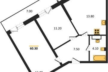 Фото №1: 2-комнатная квартира 60 м² - Краснодар, мкр. Центральный внутригородской округ, ул. Новороссийская, 96