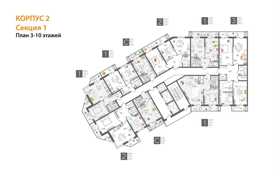 Фото №7: 2-комнатная квартира 60 м² - Краснодар, Черёмушки, ул. Новороссийская, 96