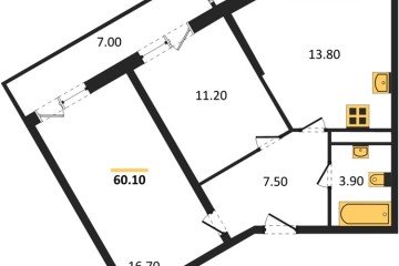 Фото №1: 2-комнатная квартира 60 м² - Краснодар, мкр. Центральный внутригородской округ, ул. Новороссийская, 96